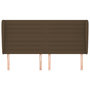 Voir la diapositive 3 : VIDAXL Tete de lit avec oreilles Marron fonce 203x23x118/128 cm Tissu