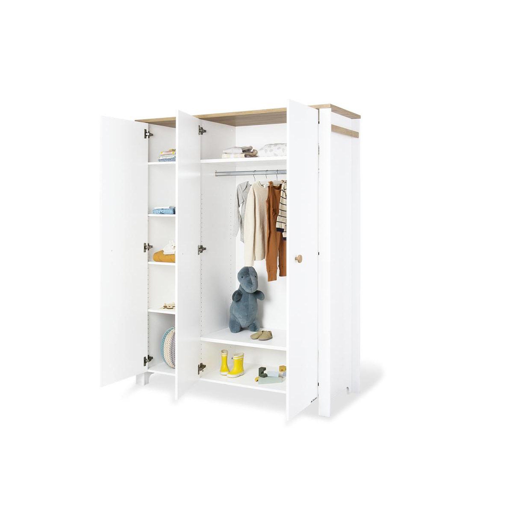 Voir la diapositive 2 : Pinolino Grande armoire Lova  3 portes