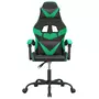VIDAXL Chaise de jeu Noir et vert Similicuir