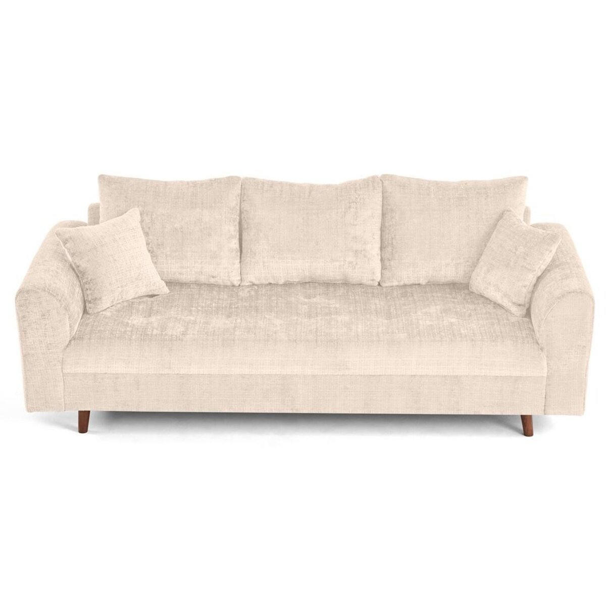 LISA DESIGN Rune - canapé droit 3 places en velours texturé