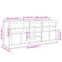 Voir la diapositive 6 : VIDAXL Buffet avec lumieres LED chene sonoma 162x37x67 cm