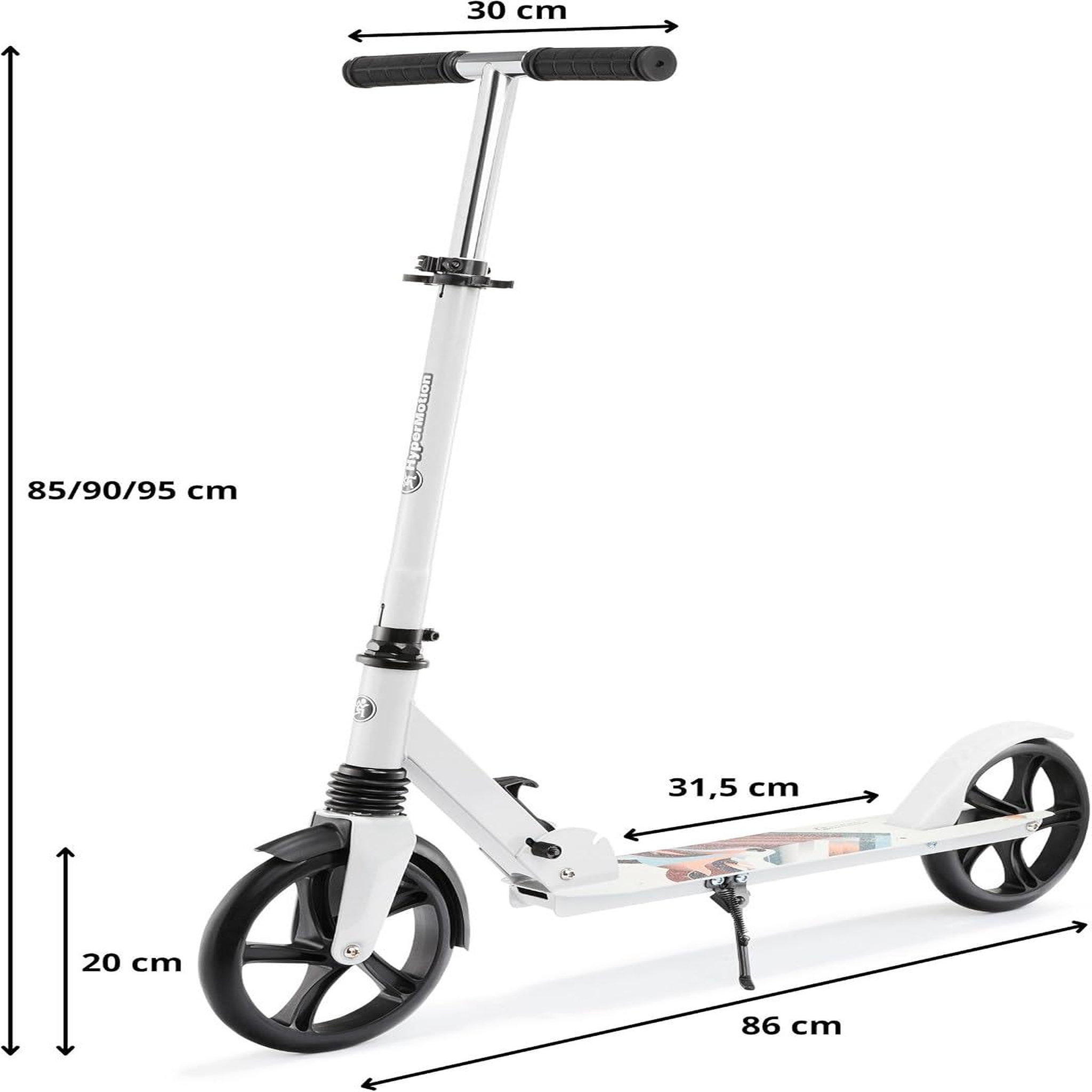 Voir la diapositive 5 : HYPERMOTION Trottinette HyperMotion City Swift Winter Fox 2 Roues avec Amortisseur, dès 6 Ans, 100 kg