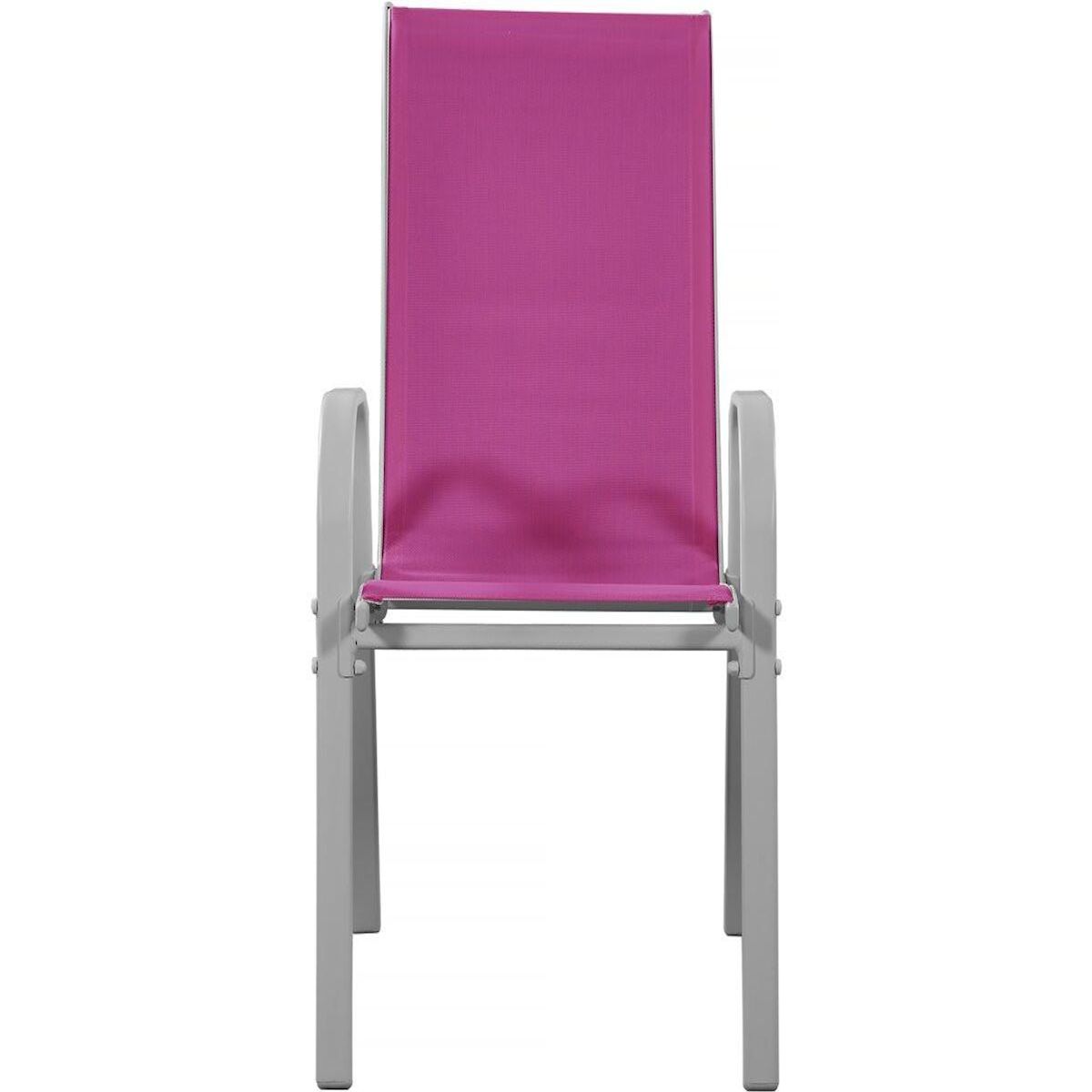Habitat et Jardin Fauteuil jardin Textilène  Cordoba  - Phoenix - Rose - Lot de 2