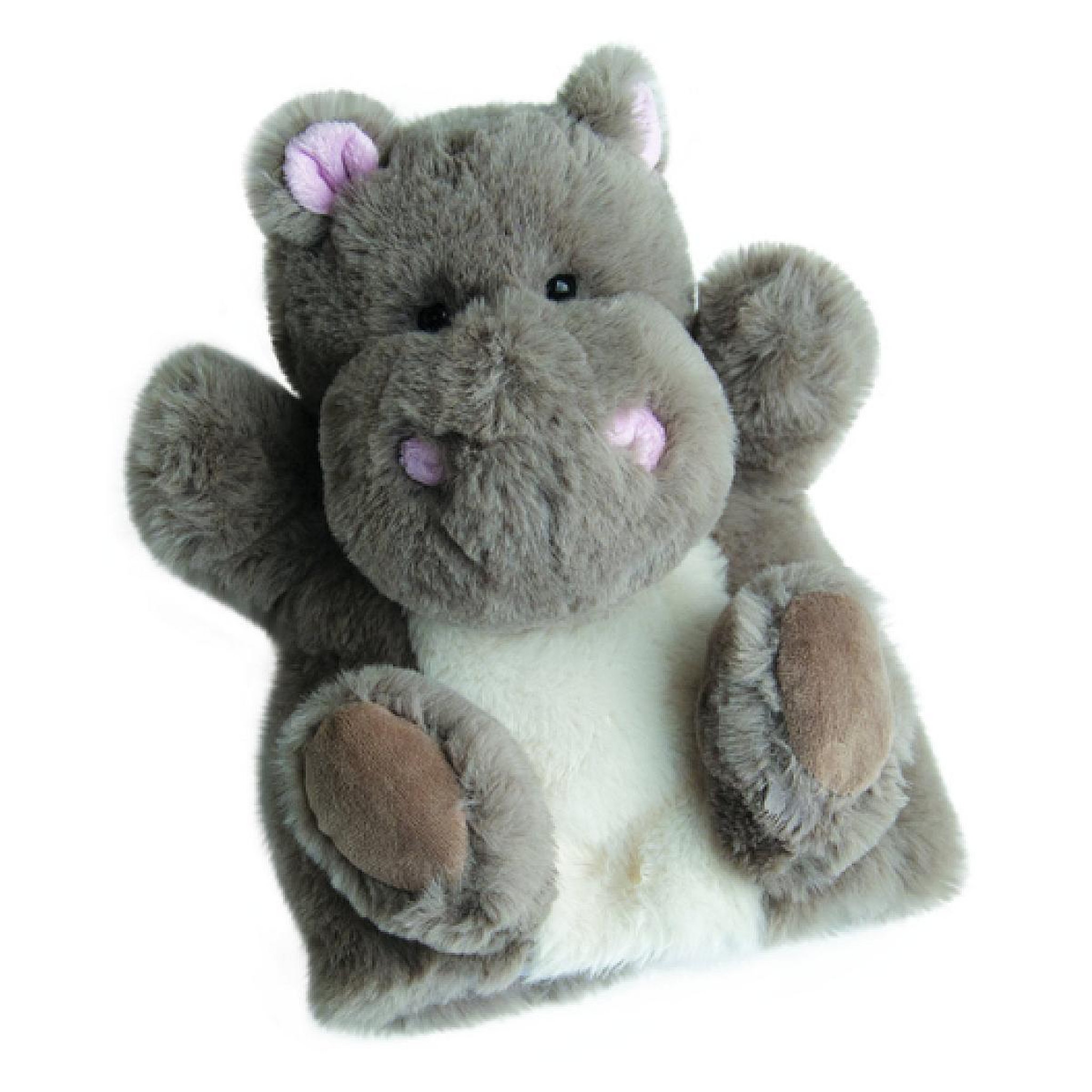 Histoire D'Ours Marionnette a main - Hippopotame gris - 25cm