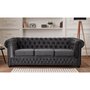 Voir la diapositive 2 : LISA DESIGN William - canapé chesterfield - 3 places - en velours