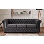 Voir la diapositive 2 : LISA DESIGN William - canapé chesterfield - 3 places - en velours