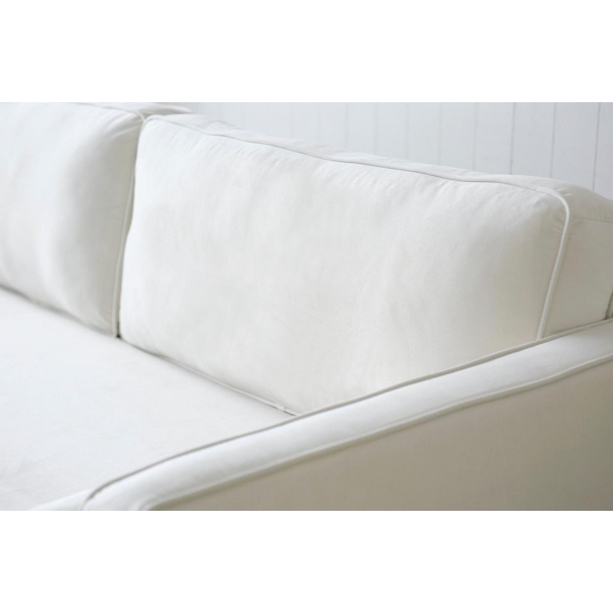 CONCEPT USINE Canapé 3 places design en velours beige STAN