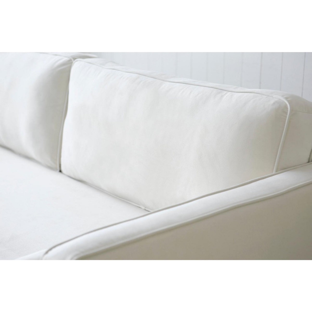 CONCEPT USINE Canapé 3 places design en velours beige STAN