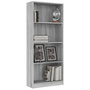 Voir la diapositive 3 : VIDAXL Bibliotheque 4 niveaux Sonoma gris 60x24x142 cm