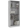 Voir la diapositive 3 : VIDAXL Bibliotheque 4 niveaux Sonoma gris 60x24x142 cm