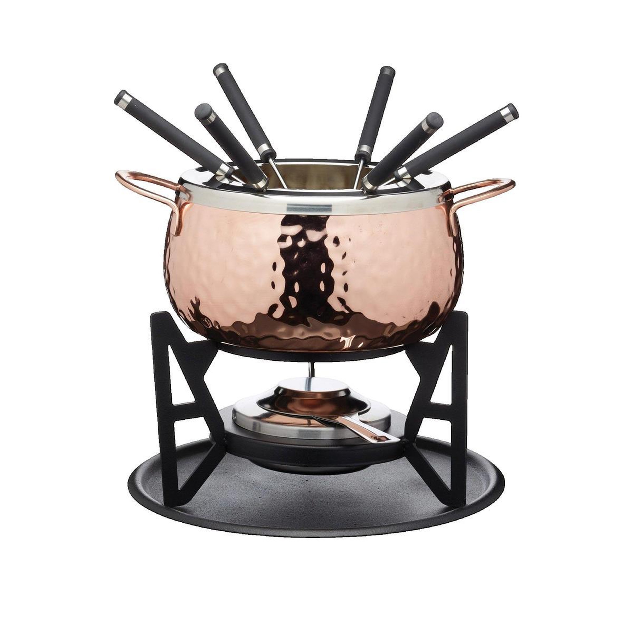 Artesania Ensemble de fondue artesa classique cuivre martelé
