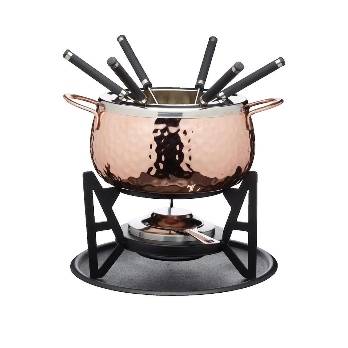 Artesania Ensemble de fondue artesa classique cuivre martelé