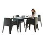 Voir la diapositive 3 : CONCEPT USINE Table 6 personne gris anthracite et 4 fauteuils MASTER