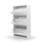 Voir la diapositive 4 : ID MARKET Meuble à chaussures 18 paires KLARK 3 portes blanc
