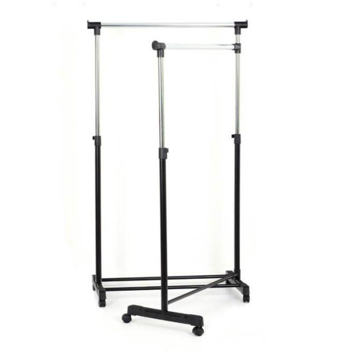 FIVE Double Portant à Vêtements  Pivotant  174cm Noir