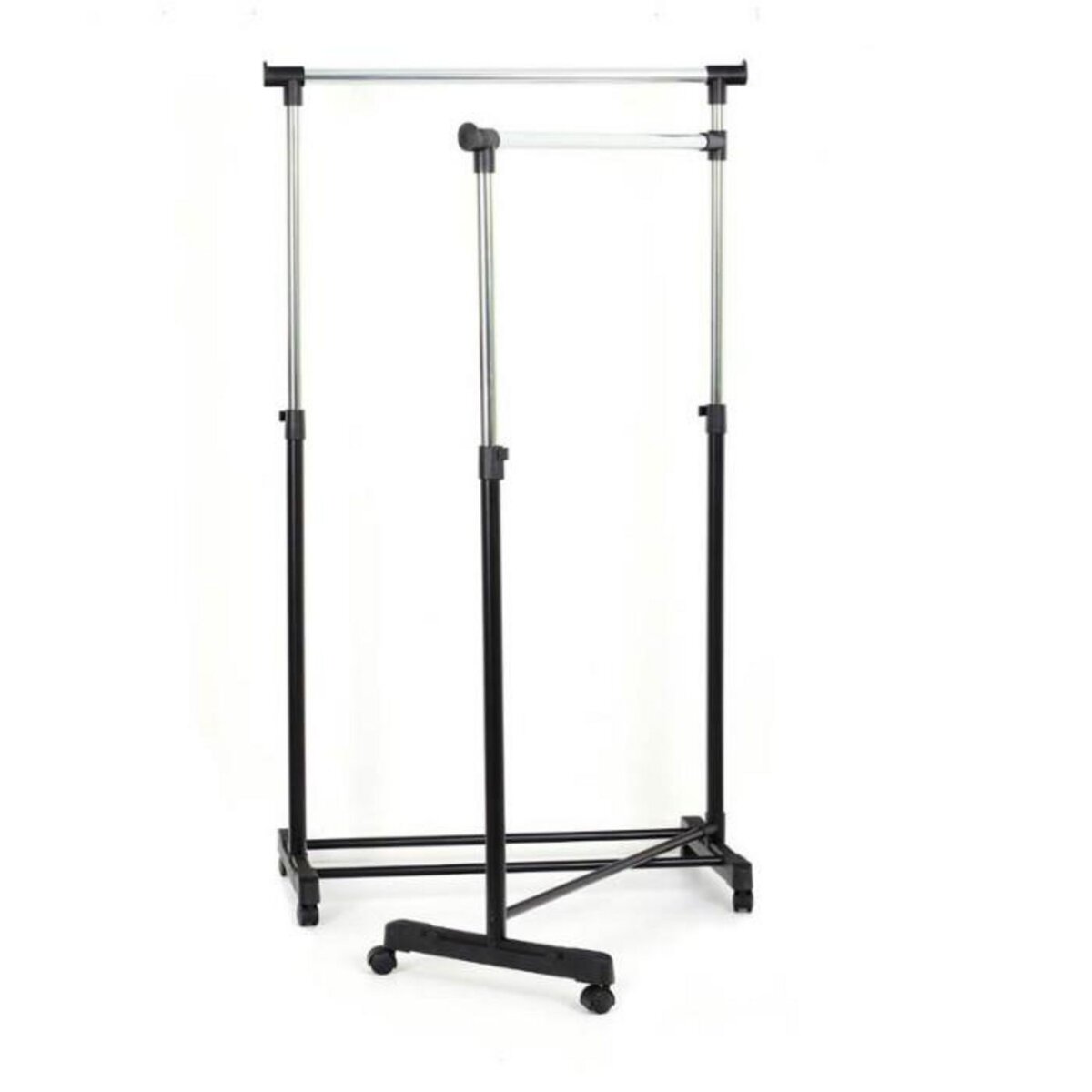 FIVE Double Portant à Vêtements  Pivotant  174cm Noir