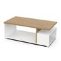 Voir la diapositive 2 : Table basse 2 niches 2 portes L96 cm ILYES