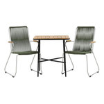 Paris Prix Ensemble Table de Jardin & 2 Chaises  Holmbeck & Matstolar  74cm Naturel & Vert