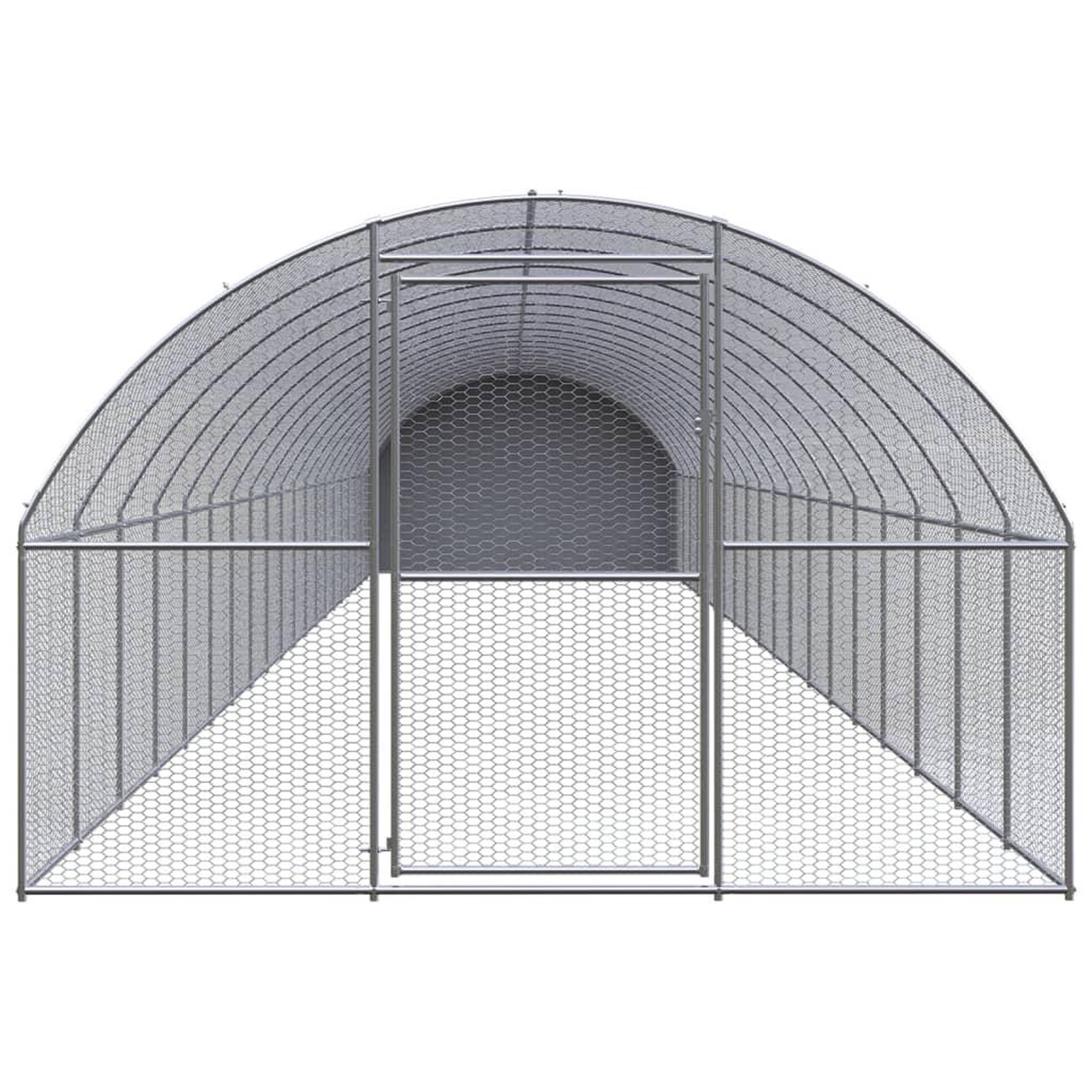 Voir la diapositive 2 : VIDAXL Poulailler d'exterieur 3x20x2 m Acier galvanise