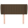 Voir la diapositive 3 : VIDAXL Tete de lit avec oreilles Marron fonce 103x23x78/88 cm Tissu