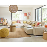 LISA DESIGN Garance - canapé modulable d'angle gauche - 8 places - en velours côtelé. Coloris disponibles : Bleu, Beige, Vert, Gris, Orange