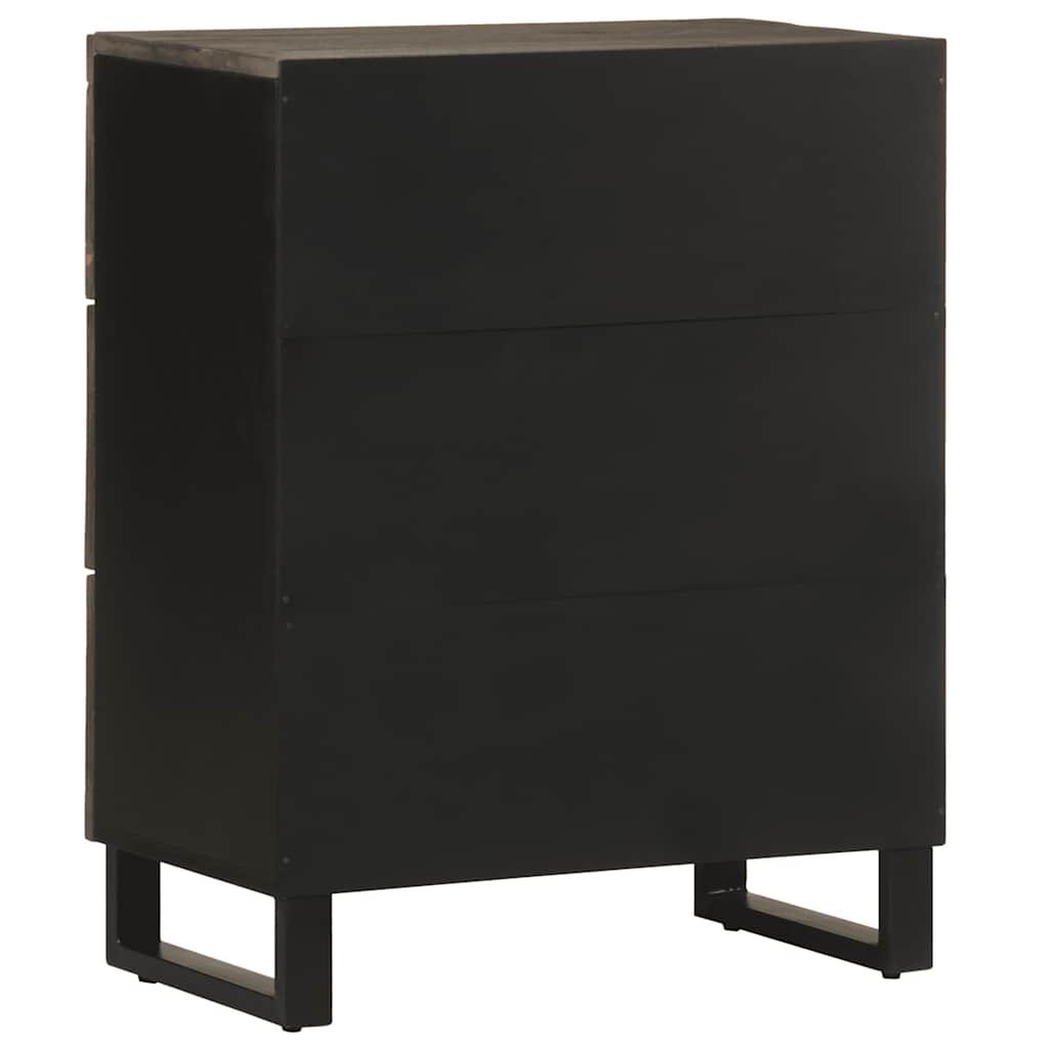 Voir la diapositive 5 : VIDAXL Buffet noir 60x33x75 cm bois massif de manguier