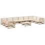 Voir la diapositive 2 : VIDAXL Salon de jardin 11 pcs bois de pin massif