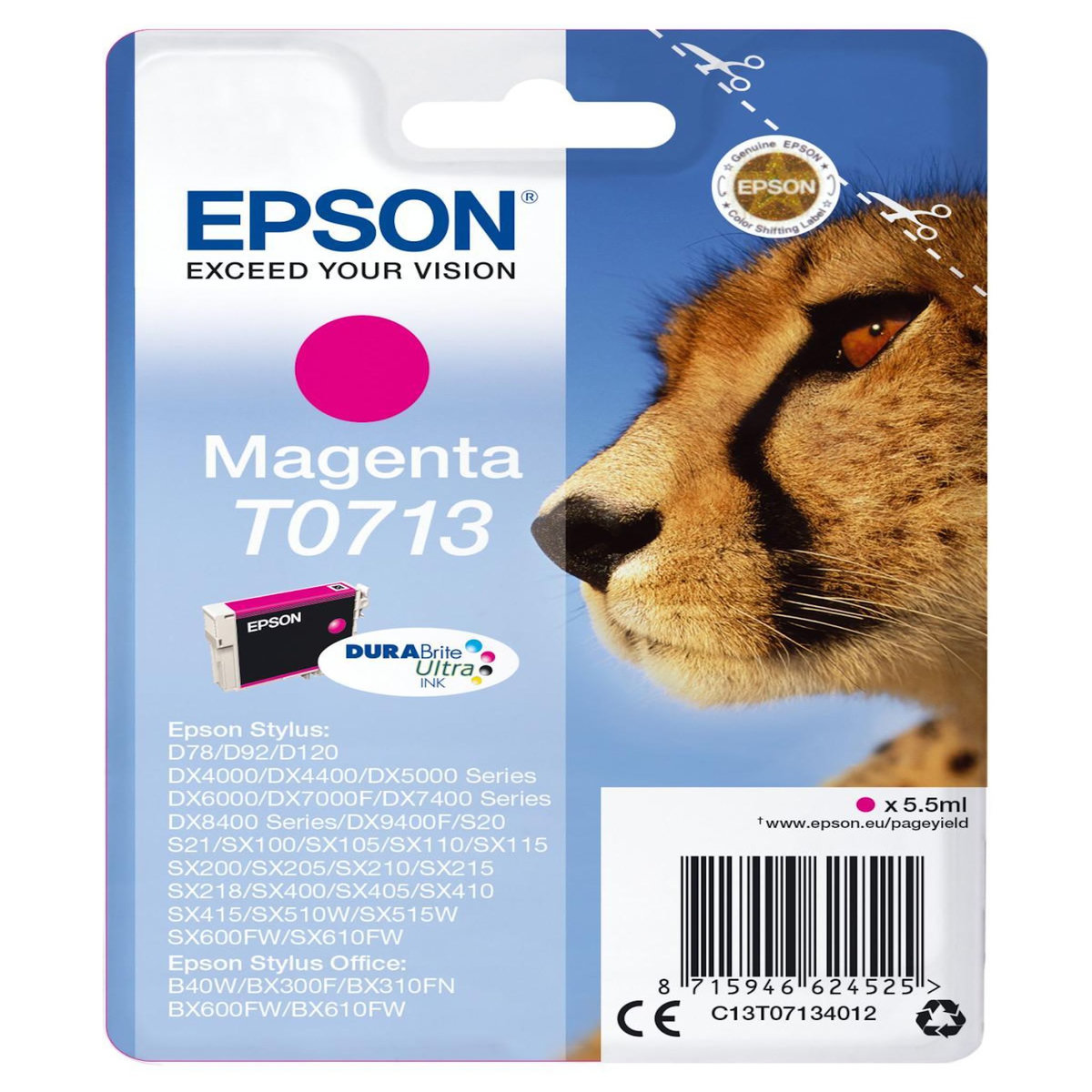 Epson Cartouche imprimante EPSON C 13 T 07134012 - magenta