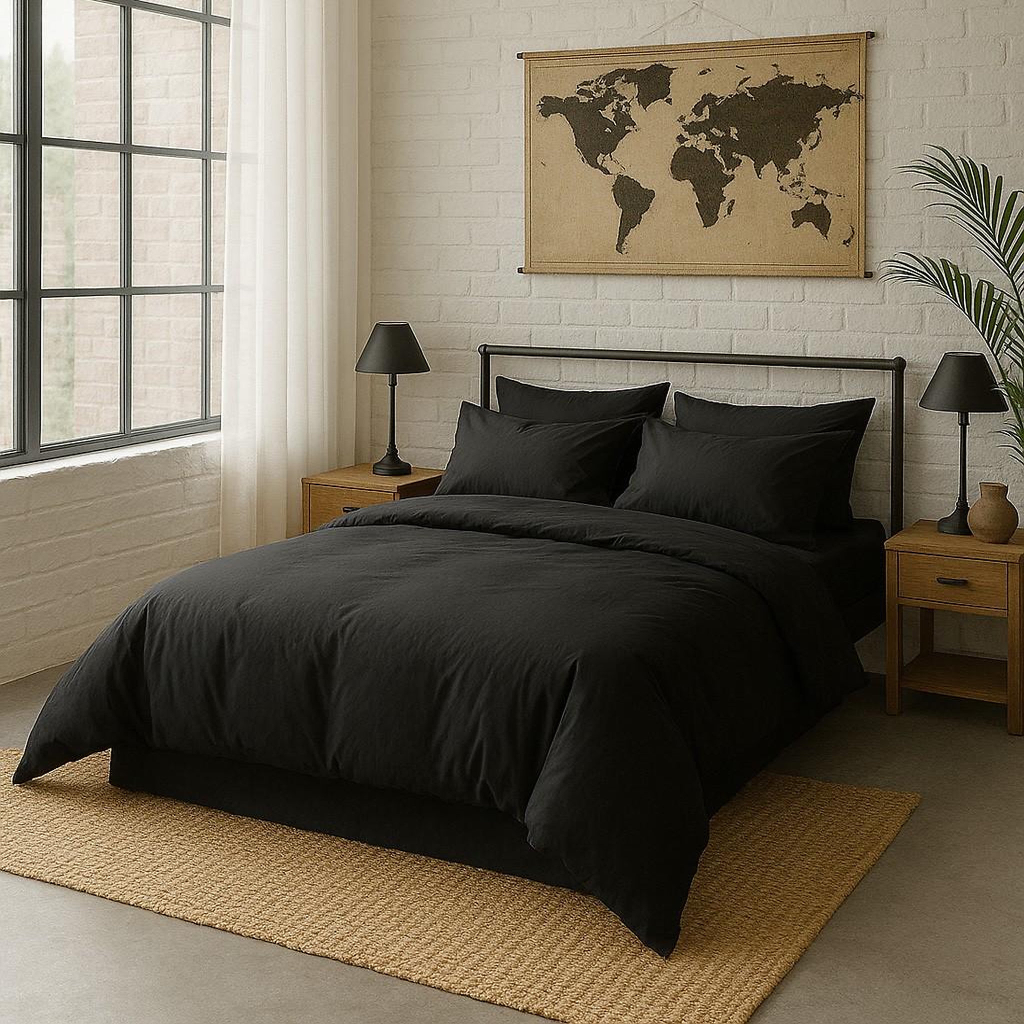 Voir la diapositive 4 : BATON ROUGE Drap housse en percale de coton