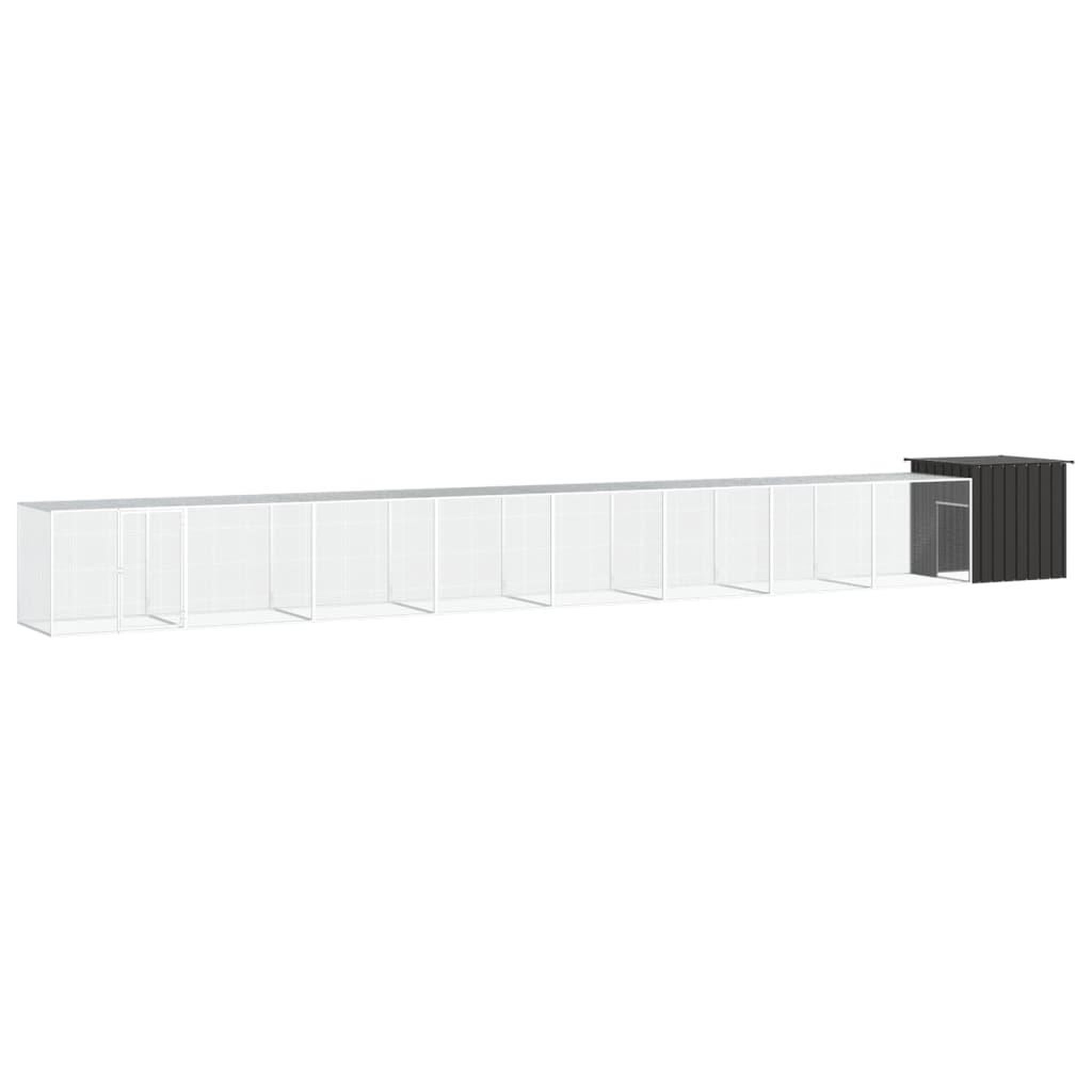VIDAXL Poulailler Anthracite 900x91x100 cm Acier galvanise