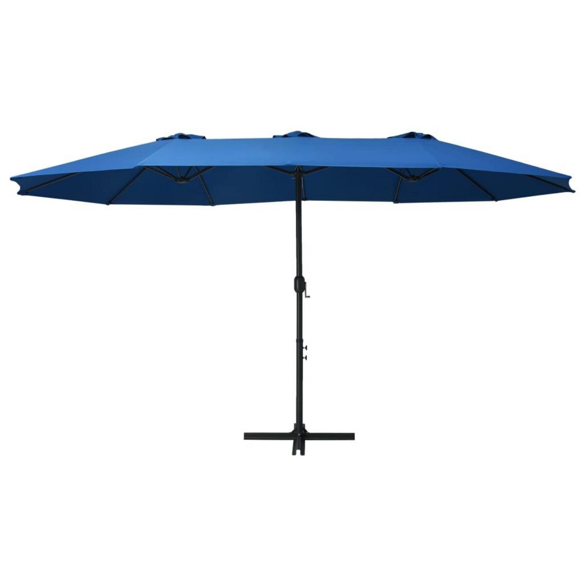 VIDAXL Parasol d'exterieur et poteau en aluminium 460x270 cm Bleu