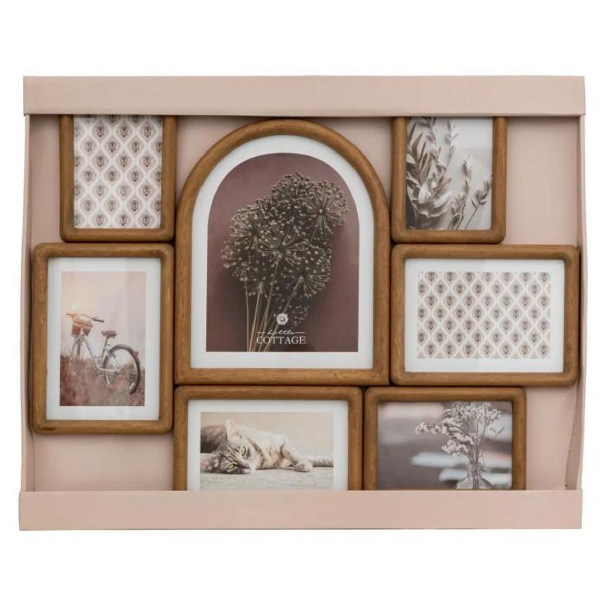 ATMOSPHERA Pêle-Mêle en Bois 7 Photos  Felisa  57cm Marron