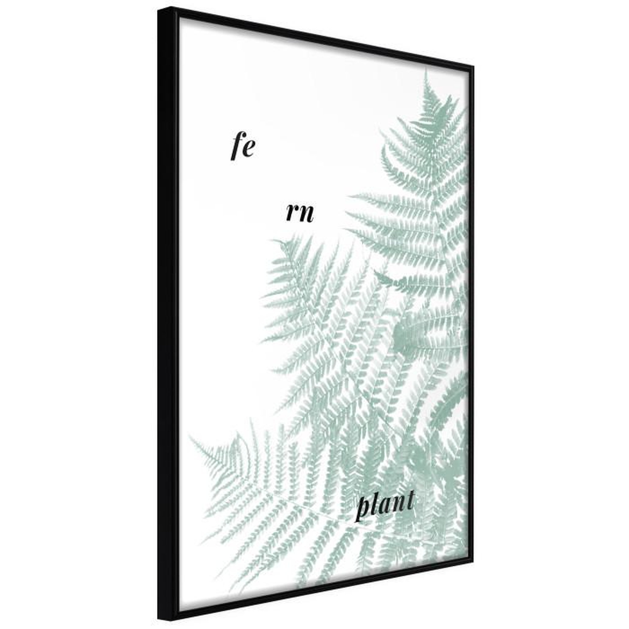 Paris Prix Affiche Murale Encadrée  Pale Green Fern. Coloris disponibles : Jaune, Noir