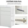 Voir la diapositive 6 : HOMCOM Commode buffet meuble de rangement 2 tiroirs 2 portes avec étagère 79 x 36 x 74 cm blanc