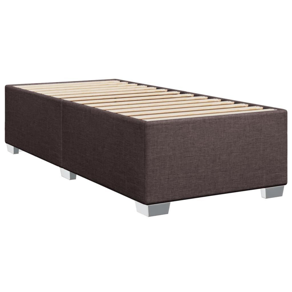VIDAXL Cadre de lit sans matelas marron fonce 100x200 cm tissu