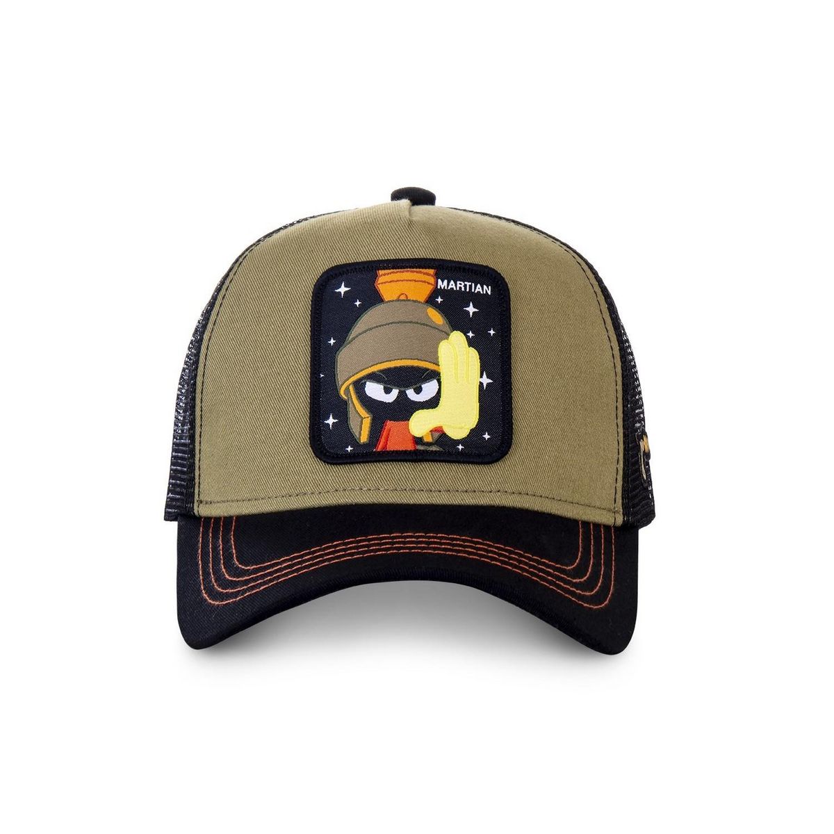 CAPSLAB Casquette trucker Capslab Looney Tunes Martian Kaki