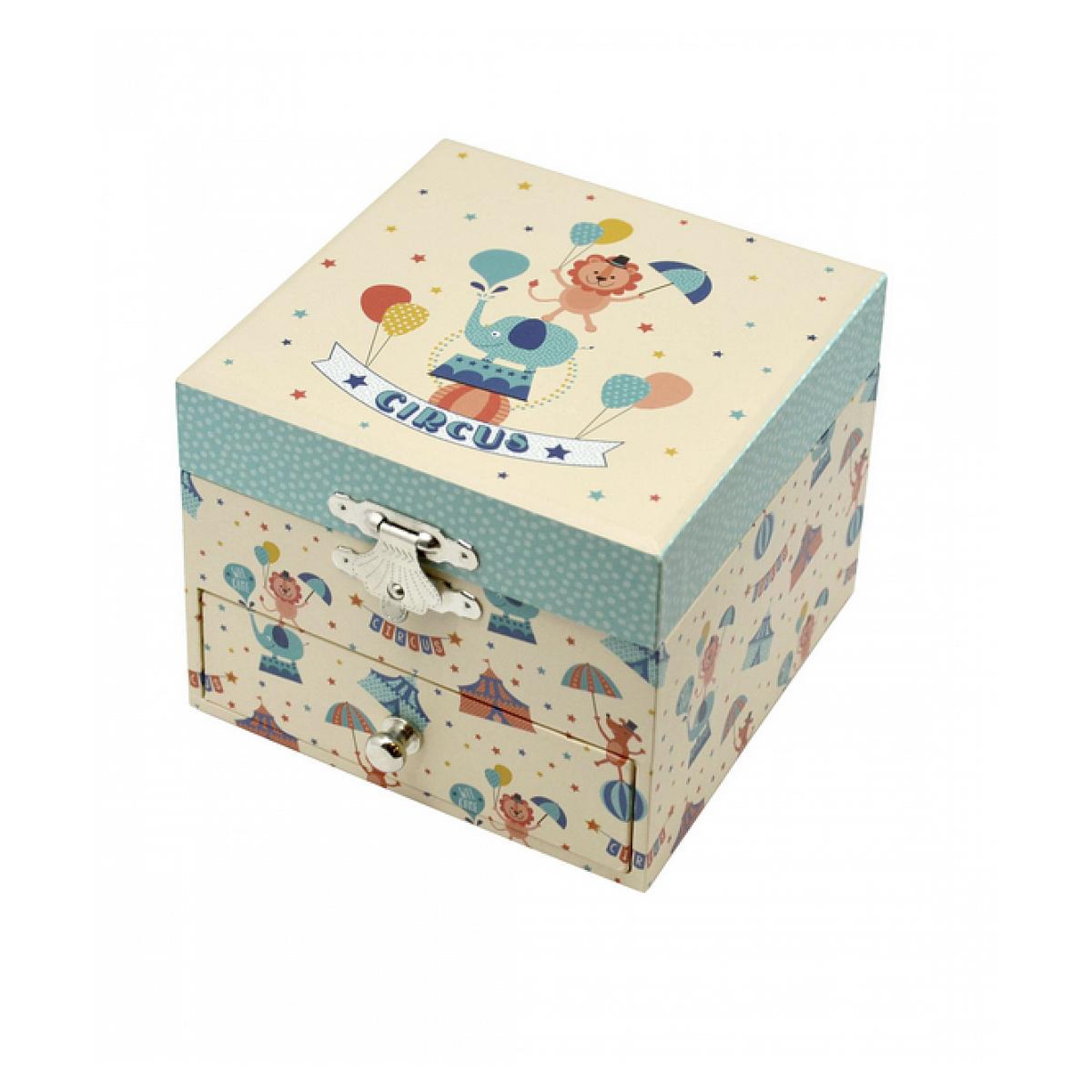 Trousselier Boite a Musique Cube Phosphorescent Circus