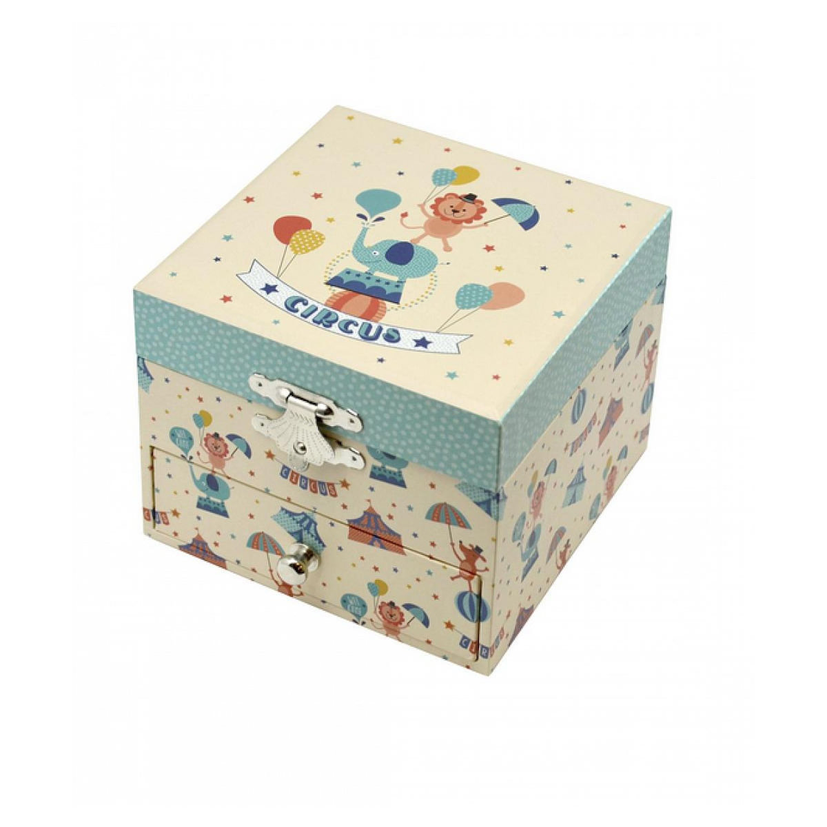 Trousselier Boite a Musique Cube Phosphorescent Circus