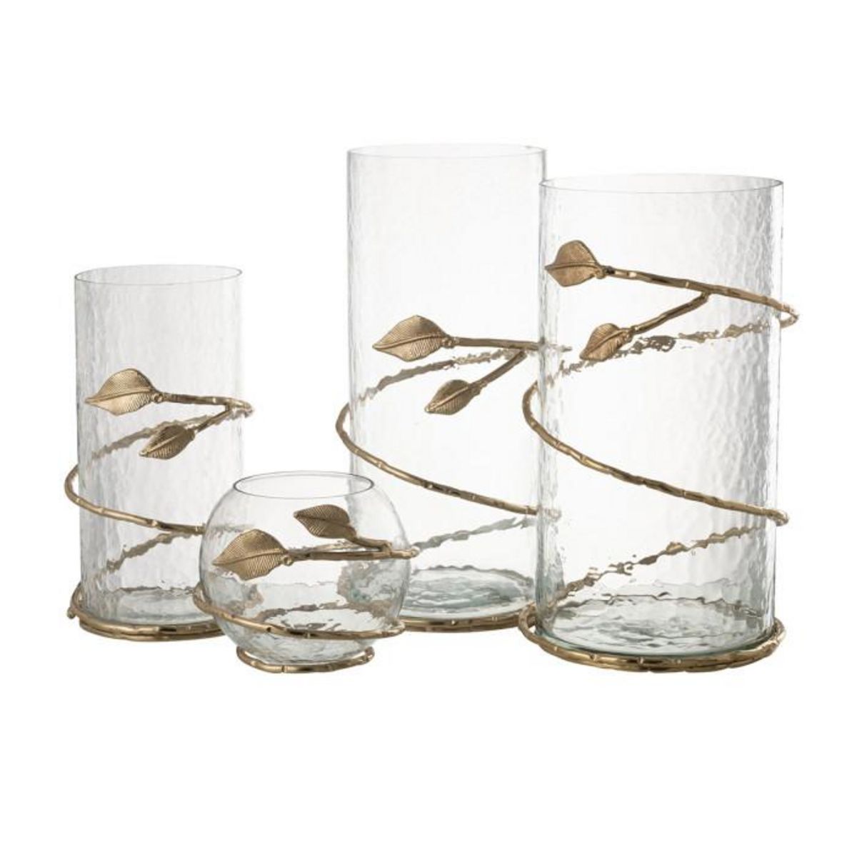 Paris Prix Vase en Verre Feuille  Ofelia  34cm Transparent