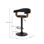 Voir la diapositive 4 : Rendez vous déco Chaise de bar réglable 62/84 cm en cuir synthétique noir-Harold