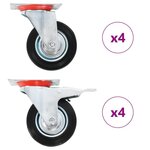 VIDAXL 8 pcs Roulettes pivotantes 100 mm