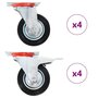 Voir la diapositive 1 : VIDAXL 8 pcs Roulettes pivotantes 100 mm
