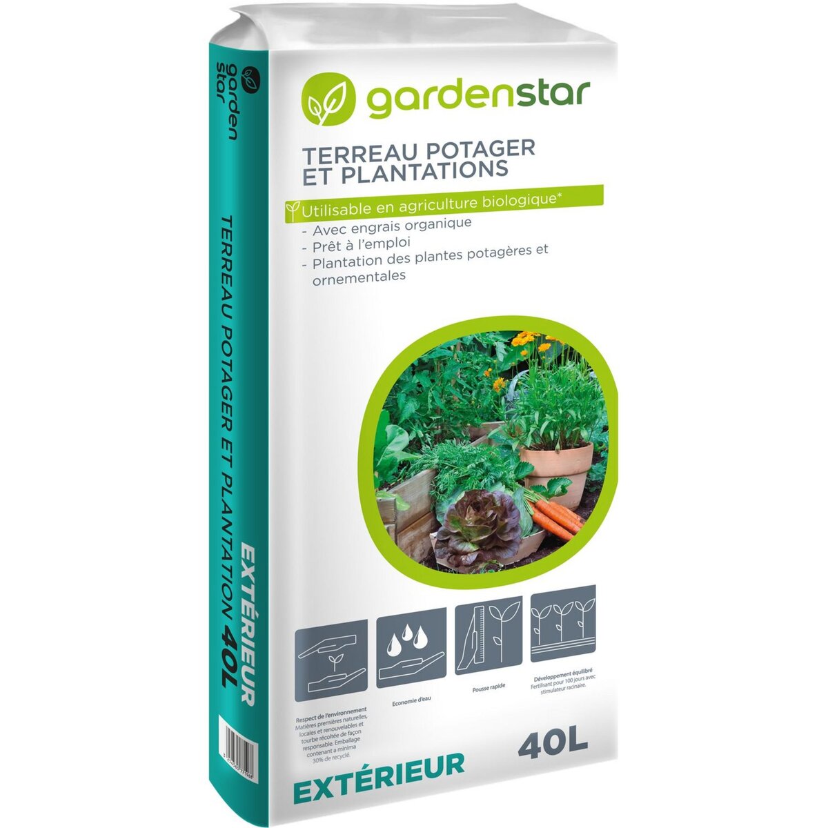 GARDENSTAR Terreau Potager et plantation UAB - 40L