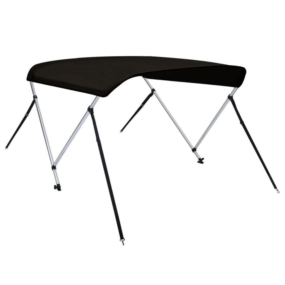VIDAXL Auvent bimini a 2 arceaux noir 180x150x110 cm