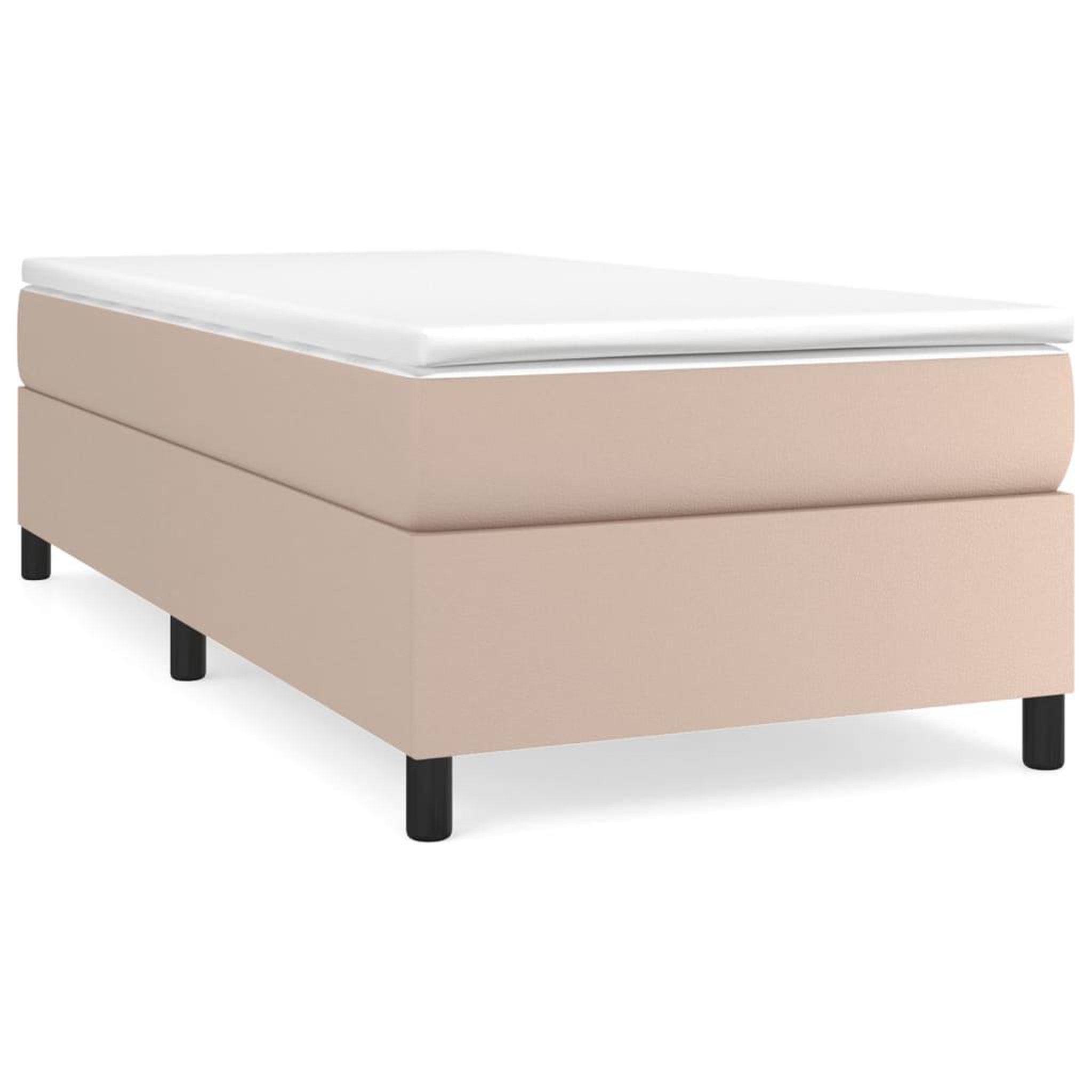 Voir la diapositive 2 : VIDAXL Cadre de lit sans matelas cappuccino 100x200 cm similicuir