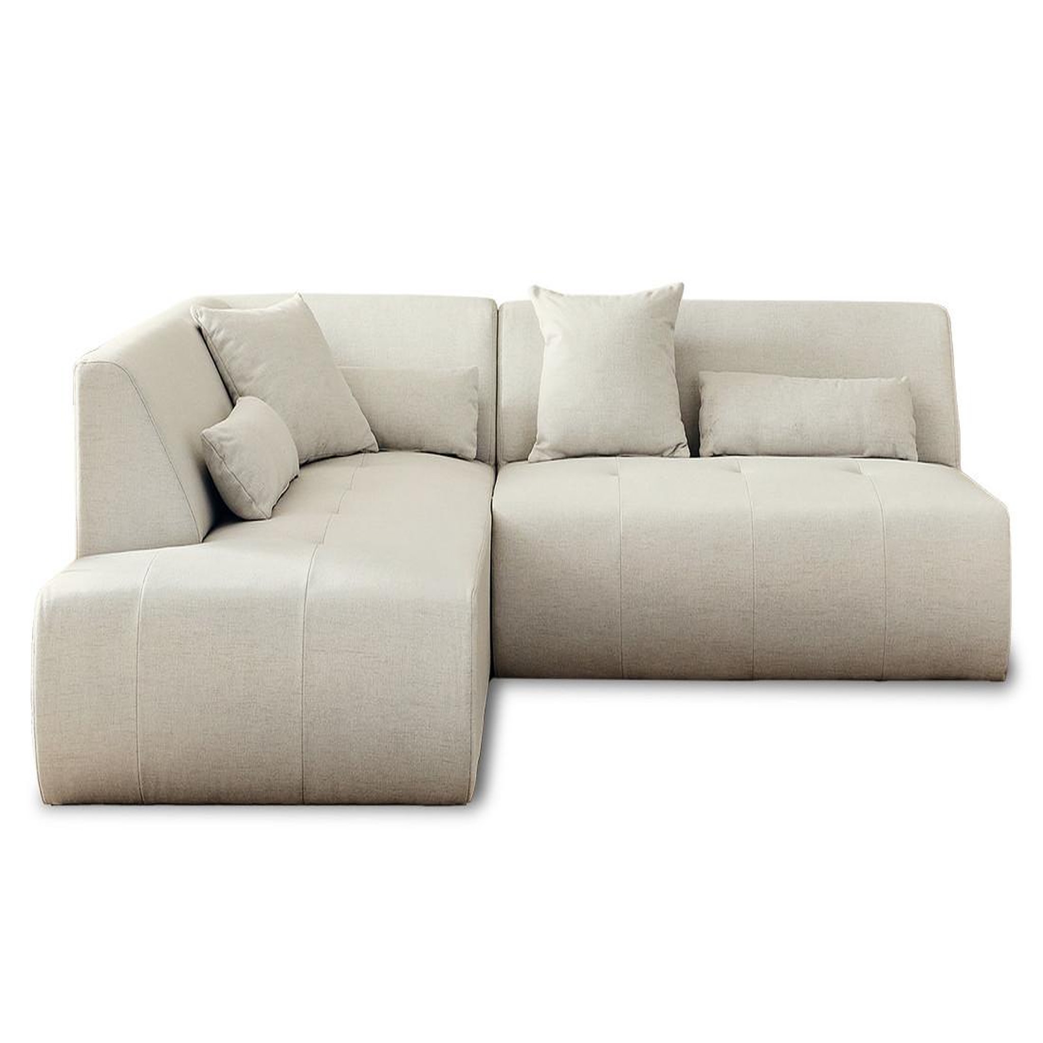 Voir la diapositive 1 : LISA DESIGN Onyx - canapé modulable d'angle gauche 5 places - en tissu
