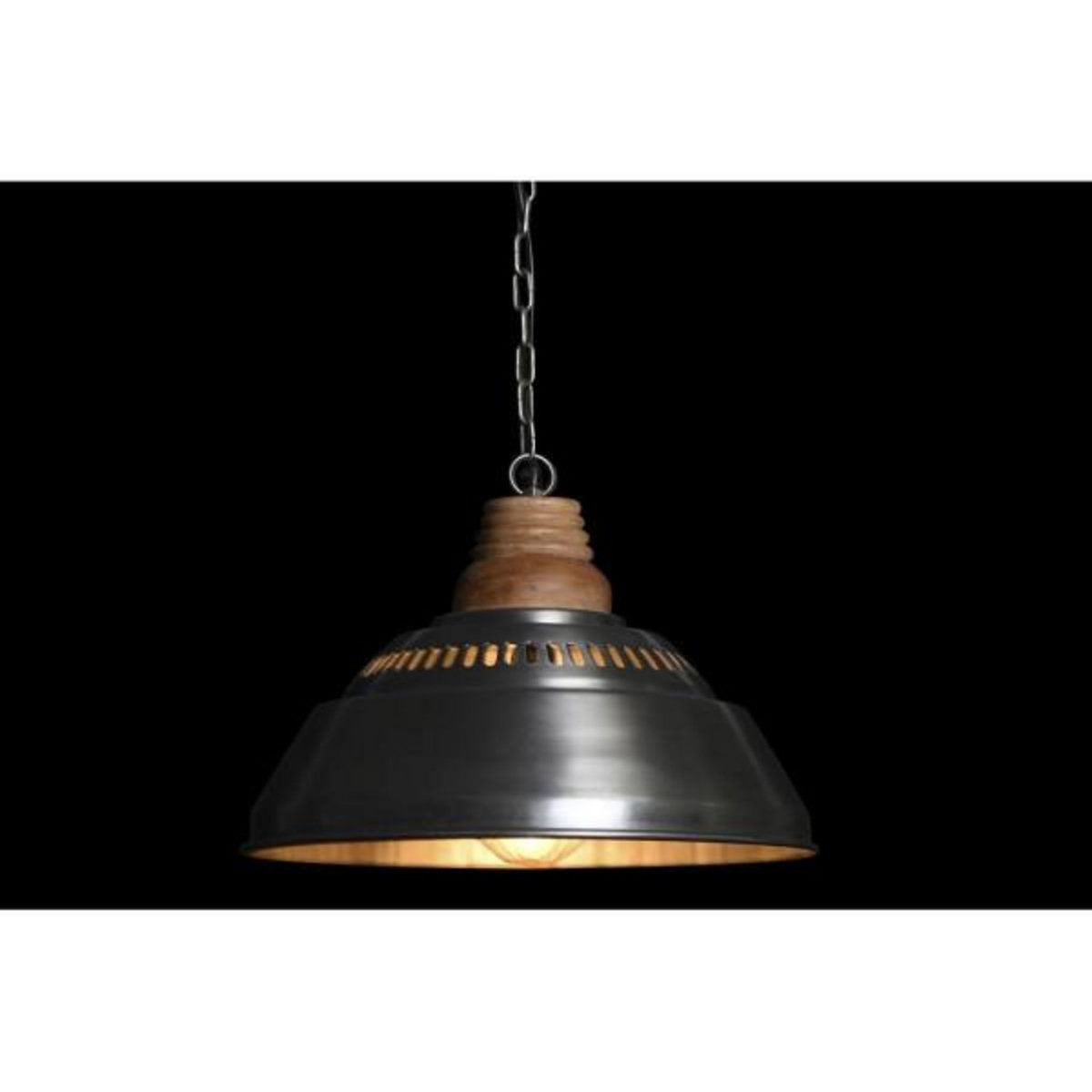 MARKET24 Suspension DKD Home Decor Argenté Marron Fer Bois de manguier 50 W (43 x 43 x 31 cm)