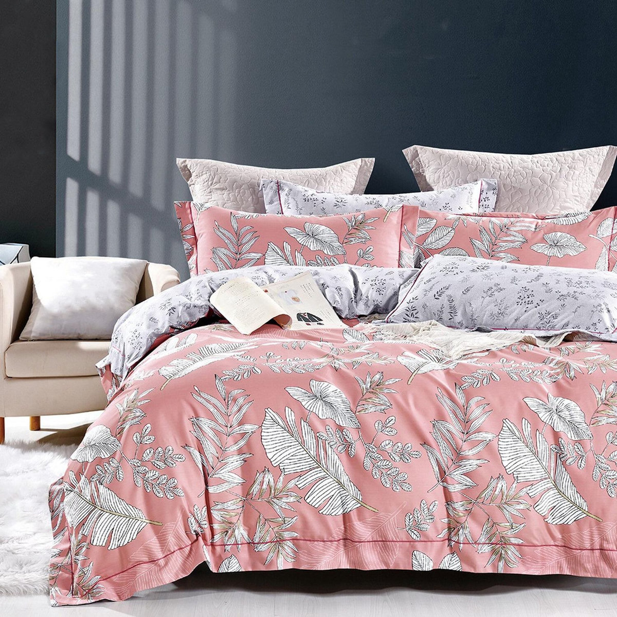 Home collection Parure housse de couette en polycoton Naêva