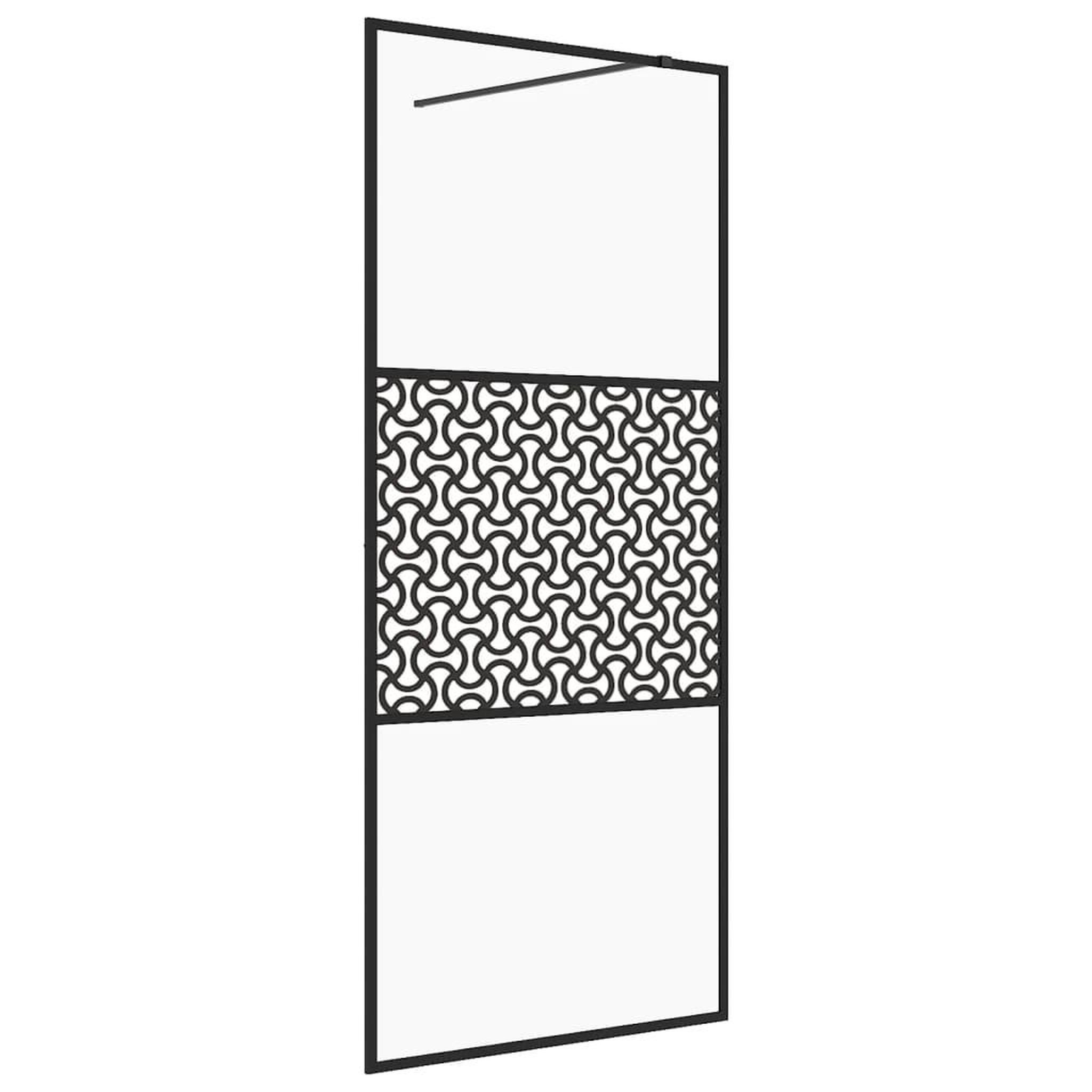 Voir la diapositive 2 : VIDAXL Paroi de douche avec verre ESG transparent 90x195 cm Noir