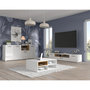 Voir la diapositive 4 : BEST MOBILIER Leolio - buffet bas - blanc et bois - 198 cm